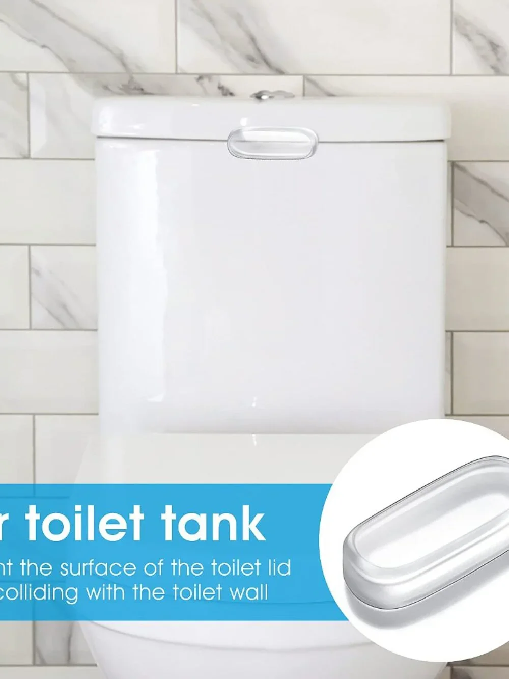 20 Pieces Universal Toilet Seat Bumpers, Silicone Rubber Lid Bumper Kit for Bide